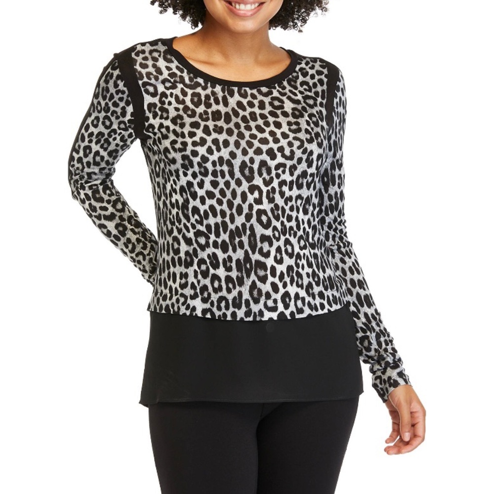 MICHAEL Michael Kors Cheetah Mix Media High Low